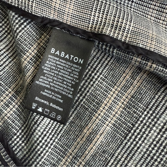 Babaton Gray Plaid Blazer size 14 - Picture 12 of 15